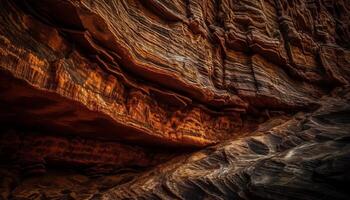 liscio arenaria onde creare astratto bellezza nel antilope canyon burrone generato di ai foto