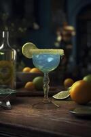Margherita cocktail nel il sbarra, creato con generativo ai foto