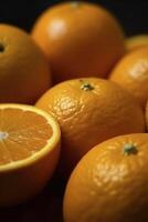 mucchio di arance, creato con generativo ai foto