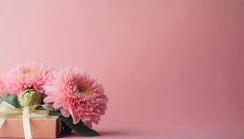 rosa gerbera margherite nel vaso, Perfetto regalo generativo ai foto