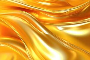 luminosa metallico oro, flussi di vario pendenza oro colori . ai generato foto