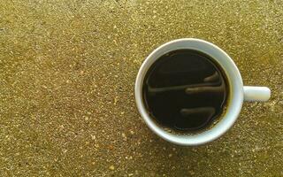 tazza di Americano nero caffè nel tropicale ristorante Messico. foto