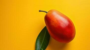 un' minimalista fotografia di cibo posto su un' solido bianca colore sfondo, generativo ai foto