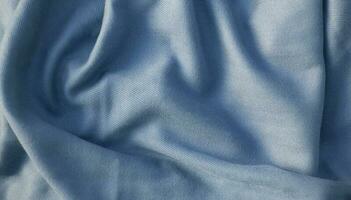 blu tessuto sfondo, seta tessuto, raso tessile struttura, astratto sfondo, lusso sfondo foto