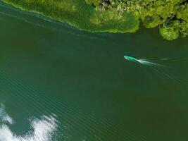 aereo Visualizza di tortuguero villaggio, costa rica foto