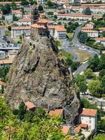 rocher st. michel d'aiguilhe in francia foto