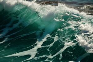 potente oceano onda di per incidente. generativo ai foto