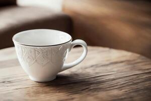 accogliente casa concetto con bianca caffè tazza . ai generato. foto