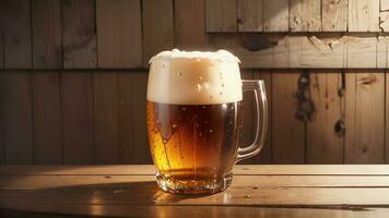 aumentare un' bicchiere per internazionale birra giorno. ai generato. foto