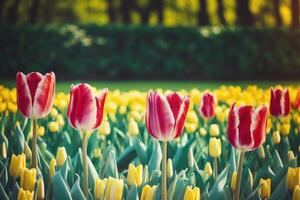 interpretazione di elegante primavera tulipano fiori per madre S giorno . ai generato. foto