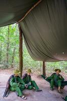 il cu chi tunnel erano il viet cong base di operazioni per il tet offensivo nel 1968. famoso turista attrazione nel Vietnam. azione foto