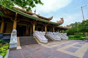 mattina a Ben duoc tempio, cu chi, ho chi minh città, Vietnam. il storico quartiere rivoluzionario accanto cu chi tunnel, un' famoso base di rivoluzionario Vietnam prima 1975. viaggio concetto foto