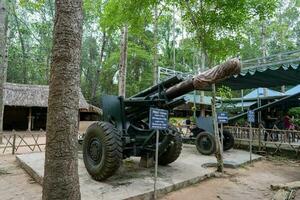 il cu chi tunnel erano il viet cong base di operazioni per il tet offensivo nel 1968. famoso turista attrazione nel Vietnam. azione foto