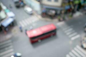 astratto sfocato persone su Asia strada foto