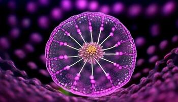 astratto viola fiore petalo ingrandita nel alto scala macro vicino su generato di ai foto
