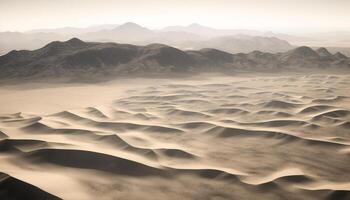 maestoso montagna gamma nel a distanza Africa, un' panoramico bellezza nel natura generato di ai foto