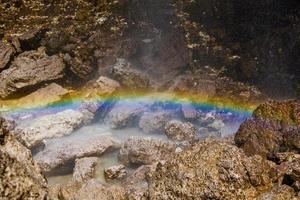 arcobaleno nelle cascate della val travenanzes foto