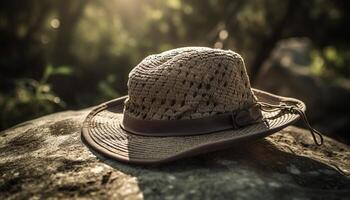 nel cannuccia cappello gode natura generato di ai foto