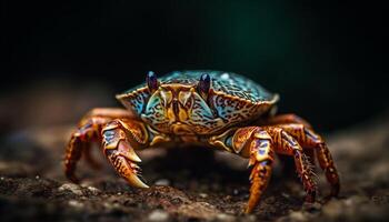 in via di estinzione Granchio vitalità nel tropicale mare vita generato di ai foto