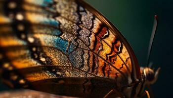 vivace farfalla ala viene visualizzato bellezza nel natura generato di ai foto