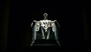 maestoso neo classico statua simboleggia americano cultura e storia generato di ai foto