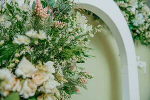 bellissimo fiori siamo Usato per decorare Fidanzamento partiti. flowe decorazione foto