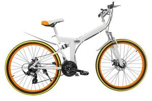 bicicletta isolato su bianca sfondo senza ombra foto