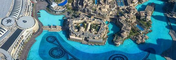 Emirati Arabi Uniti, dubai panoramico orizzonte Visualizza di città centro e dubai centro commerciale foto