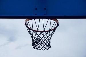 silhouette di canestro da basket di strada foto