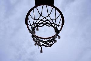 attrezzature sportive per canestro da basket di strada foto