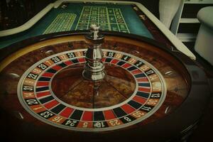 roulette casinò. gioco d'azzardo roulette con numeri. foto