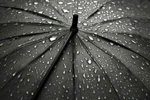 pioggia su ombrello ai generato foto