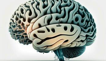 umano cervello scienza intelligenza anatomia assistenza sanitaria e medicina generato di ai foto