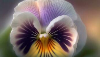 viola petalo bellezza nel natura macro singolo fiore generato di ai foto