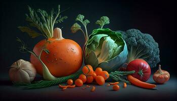 fresco e nutritivo verdure salutare cibo ,generativo ai foto