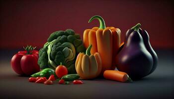 zucca e fresco verdure salutare cibo ,generativo ai foto