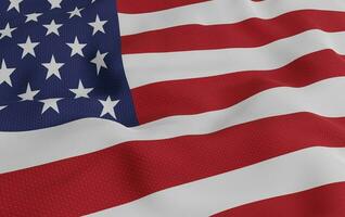 realistico americano bandiera nel alto qualità rendere Immagine foto