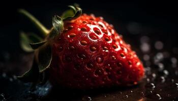 succoso, maturo fragola un' rinfrescante, salutare estate merenda generato di ai foto