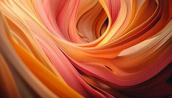 vivace colori flusso nel astratto onda modello generato di ai foto
