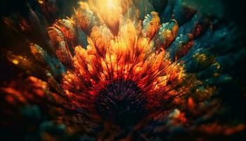 vivace subacqueo scogliera vetrine colorato mare vita movimento generato di ai foto
