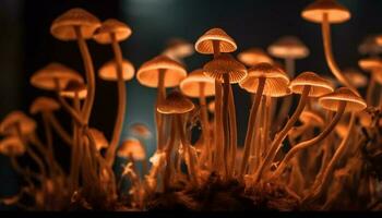 autunno foresta i rendimenti biologico funghi per cucinando generato di ai foto