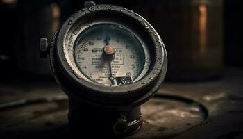 arrugginito pressione valutare le misure calore e temperatura generato di ai foto