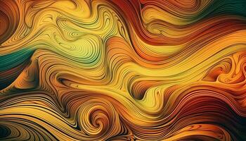 vivace astratto onda modello nel Multi colorato caos generato di ai foto