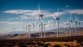 Filatura lame creare verde energia, alimentazione crescita generato di ai foto