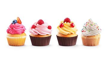 vario cupcakes, ai generato foto