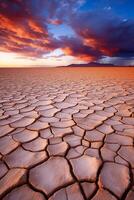 bellissimo deserto paesaggio. ai generativo foto