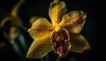 macchiato eleganza falena orchidea ornato bellezza fiori generato di ai foto