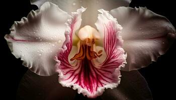 vivace rosa orchidea fiorire trasuda naturale eleganza generato di ai foto