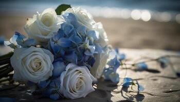 romantico estate nozze bellezza nel natura regalo generato di ai foto