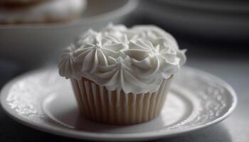 indulgente fatti in casa cupcakes, pronto per compleanno celebrazione generato di ai foto